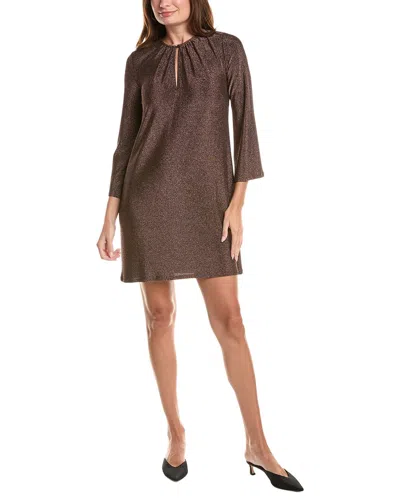 Johnny Was Milagros Wide Sleeve Mini Dress In Bronze Metallic In Brown