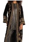 Johnny Was Mina Kimono Coat In Dark Green In Black