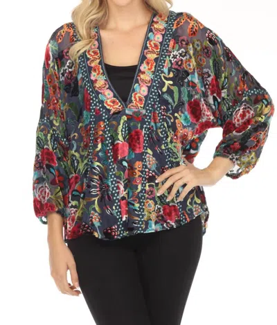 Johnny Was Minto Burnout Jacket In Multi In Black