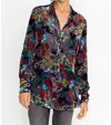 Johnny Was Minto Burnout Yrene Blouse In Multi Color In Multi