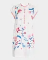 Johnny Was Mishti Embroidered Cotton Gauze Mini Dress