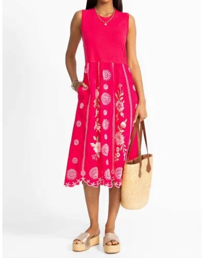 Johnny Was Mixed Media Tank Dress Della In Jazzy In Pink