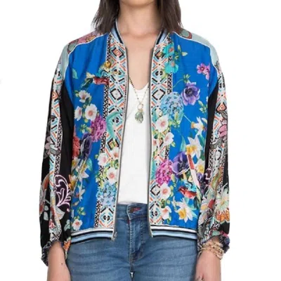 Johnny Was Mizumi Reversible Bomber Jacket In Multi In Blue