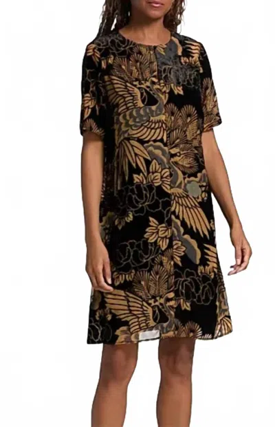 Johnny Was Modet Short Dress In Lyla Burnout In Brown