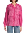 Johnny Was Molli Blouse Jaga In Magenta In Pink