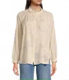 Johnny Was Molli Blouse Jaga In Shell In Neutral