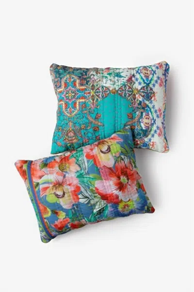 Johnny Was Mona Raquel Hand Quilted Shams Set Of 2 In Multi