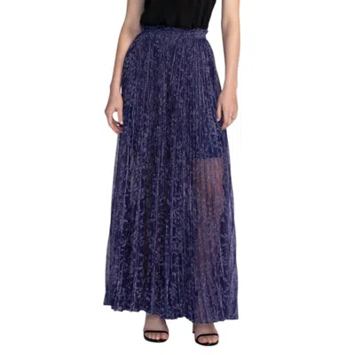 Johnny Was Montee Pleated Maxi Skirt In Electric Blue