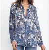 Johnny Was Moonlight Leya Shirt In Blue Multi In Multi