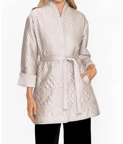 Johnny Was Naoka Quilted Coat In Champagne In White