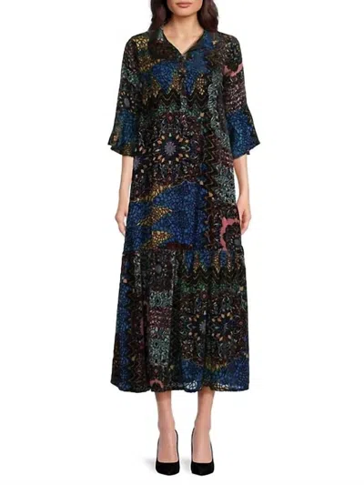 Johnny Was Nash Burnout Slip Dress In Navah Burnout In Multi