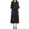 Johnny Was Nash Burnout Slip Dress In Navah Burnout In Blue