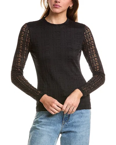 Johnny Was Natalie Mesh T-shirt In Black