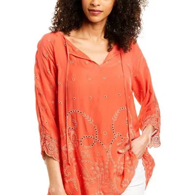 Johnny Was Natalie Tunic In Sunrise In Orange