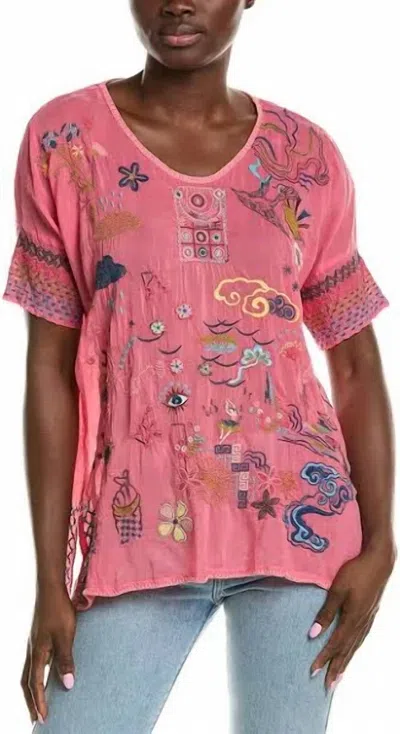 JOHNNY WAS NATHALY BLOUSE IN PINK