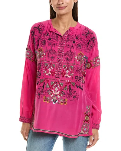 Johnny Was Niccola Silk Tunic In Pink