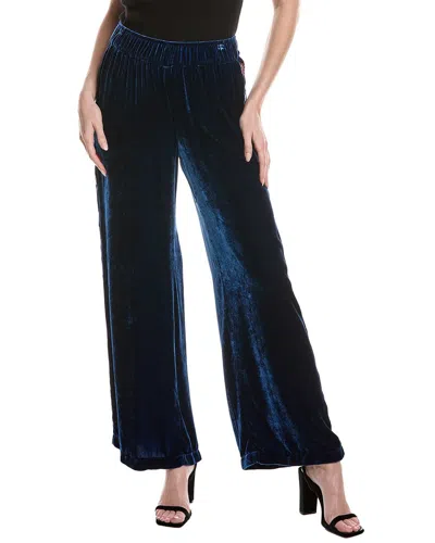 JOHNNY WAS NIKKOLA VELVET SILK-BLEND WIDE LEG PANT