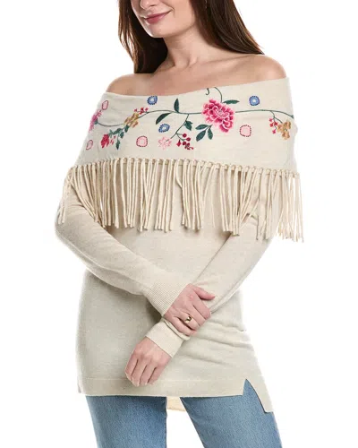 Johnny Was Nikkola Wool & Cashmere-blend Sweater In White