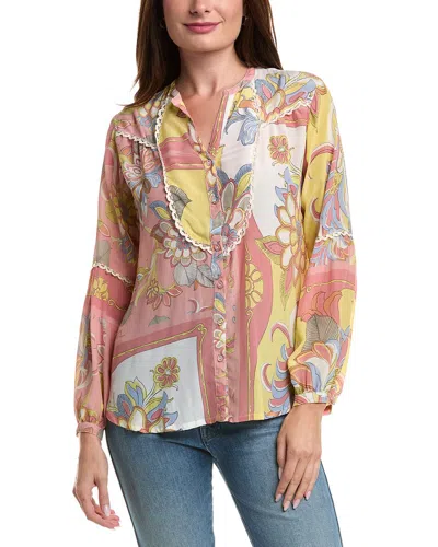 Johnny Was Noellie Silk Shirt In Multi