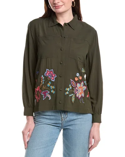 Johnny Was Noire Shirt In Green