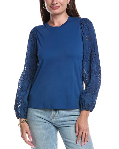 Johnny Was Nora Easy T-shirt In Blue