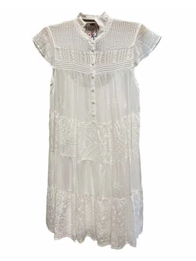 Johnny Was Nyana Slip Dress In White