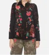 Johnny Was Nylah Button Down Longsleeves In Black In Black