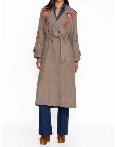 Johnny Was Nylah Trench Coat In Malinda Plaid In Multi