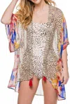 Johnny Was Oksana Short Kimono Cover Up In Multi In Multi