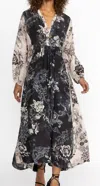 Johnny Was Olivia Madi Silk Dress In Multi In Black