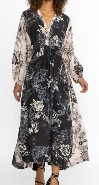 Johnny Was Olivia Madi Silk Dress In Multi In Black
