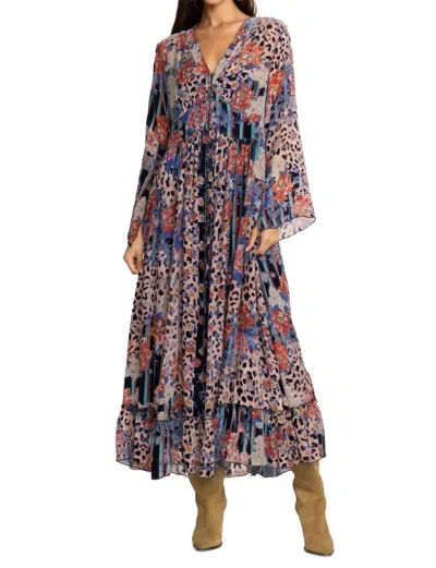 Johnny Was Ontar Beesley Maxi Dress In Multi In Brown