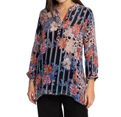 JOHNNY WAS ONTARI BURNOUT TUNIC IN BLUE