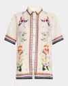 Johnny Was Ophelia Floral-print Camp Shirt In Willah
