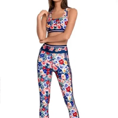 Johnny Was Otti Bee Active Capri Legging In Multi In Blue