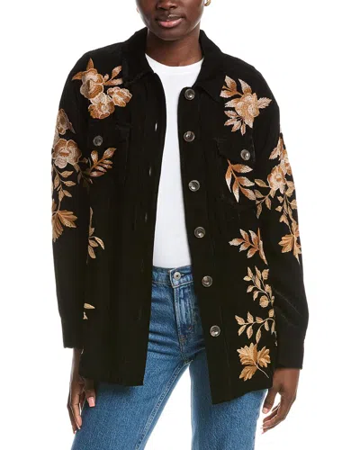 Johnny Was Oversized Shirt Jacket In Black