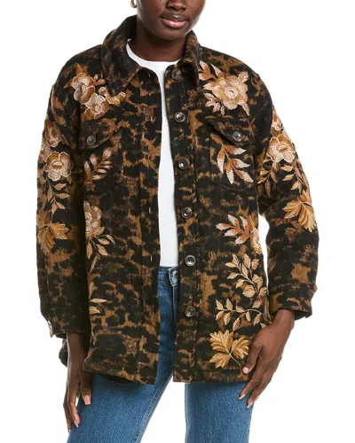 Johnny Was Oversized Shirt Jacket In Brown