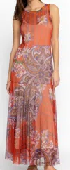 Johnny Was Paisley Mesh Dress In Multi In Multi