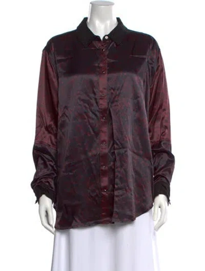Pre-owned Johnny Was Paisley Print Long Sleeve Blouse W/ Tags In Multicolor