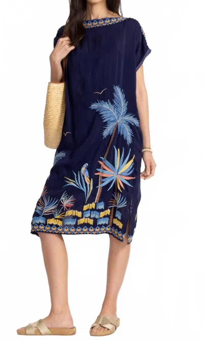Johnny Was Palm Beach Dress In Blue Night