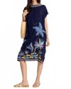 Johnny Was Palm Beach Slip Dress In Blue Night In Blue