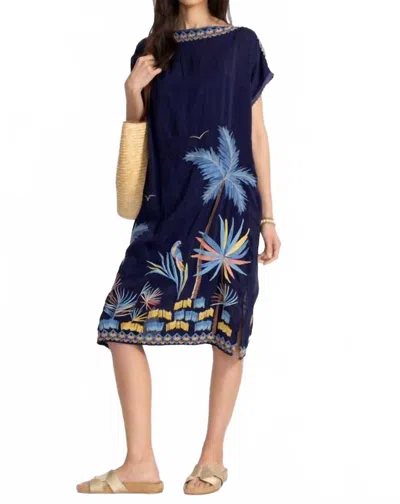 Johnny Was Palm Beach Slip Dress In Blue Night