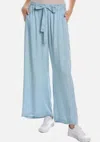 Johnny Was Paper Bag Pant In Light Blue