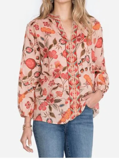 Johnny Was Paris Effortless Blouse In Orange