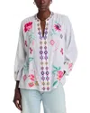 Johnny Was Paris Effortless Blouse In Kadi Strip