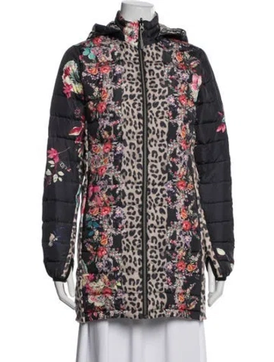 Pre-owned Johnny Was Patterned Down Coat In Multicolor