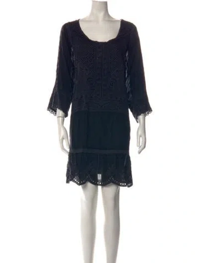 Pre-owned Johnny Was Patterned Mini Dress In Multicolor