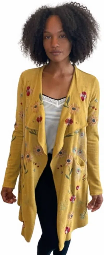 Johnny Was Perrennial Pull On Cardigan In Golden Palm In Multi