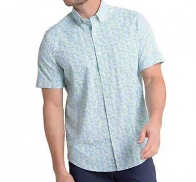 Johnny Was Petal Party Intercoastal Short Sleeve Sport Shirt In Tuscan Sun In Blue