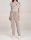Johnny Was Pete & Greta Tyla Belted Cargo Pant In Khaki In Multi